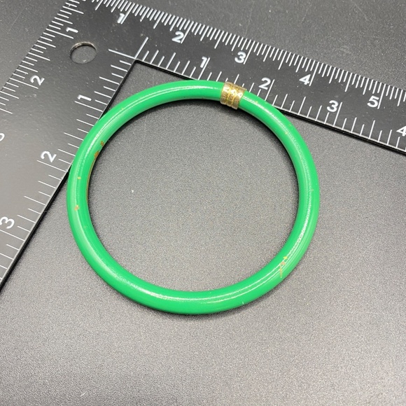 Bracelet Bangle Lot Of 3 Glass Bangle Enamel Hinged Green Orange Casual Bundle - Picture 6 of 8